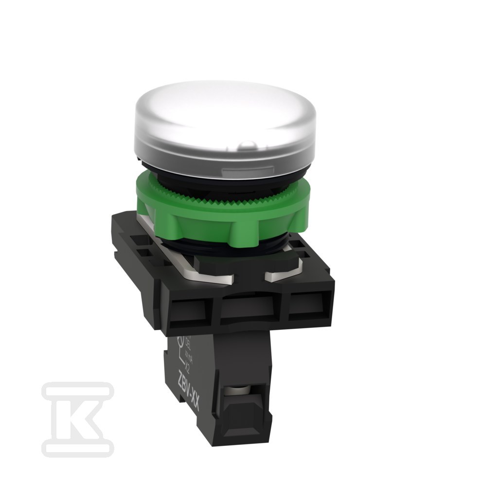 Сигнальна лампа біла LED 24V пластикова - XB5AVB1